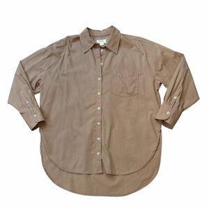 Maeve Anthropologie Brown Button Down Shirt